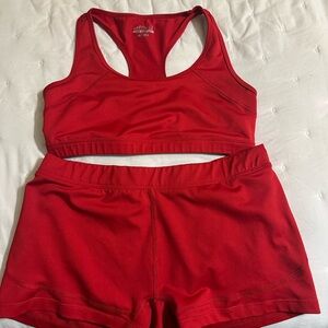 bcg Red Sports Bra Set for Activewear